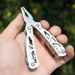 420 składane szczypce ze stali nierdzewnej na zewnątrz Mini zacisk ściągacz do kabli Fold Crimper przecinak do drutu Multitool scyzoryk multi-tool