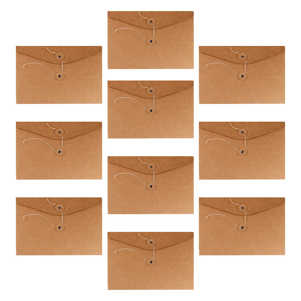 

10Pcs Kraft Paper Packing Bag File Storage Bag Closure Ideal for Office Home Travel Document Organization Needs