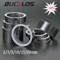 BUCKLOS Bike Headset Washer 11PC Carbon Fiber Stem Spacer Flexible 1 1/8\