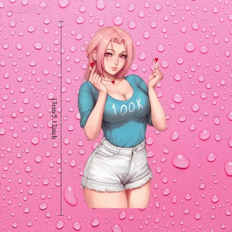 Creative Sexy Anime Girl Stickers, Waterproof & Sunproof Vinyl Decals for Car, Motorcycle, Window Glass & Vehicle Body Decor