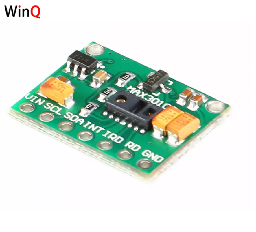 MAX30100 โมดูลเซ็นเซอร์อัตราการเต้นของหัวใจ/ชีพจร, ความเข้มข้นของออกซิเจนในเลือด/เครื่องตรวจจับอัตราการเต้นของหัวใจ, อินเทอร์เฟซ IIC