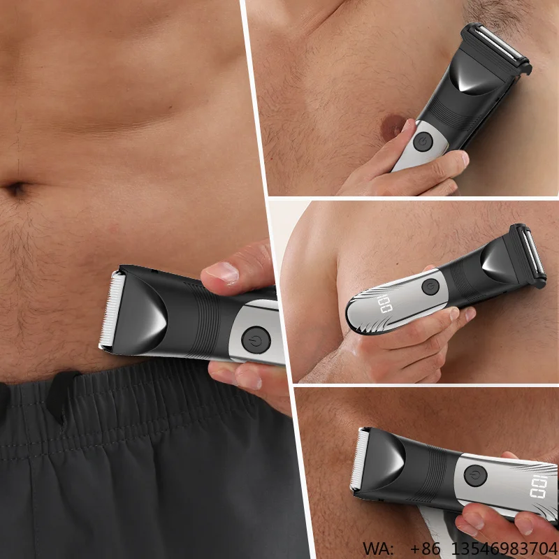 Resuxi 196 Painless Foil Shaver Groin Hair Trimmer for Sensitive Area Waterproof Ball Trimmer Body Hair Trimmer for Men