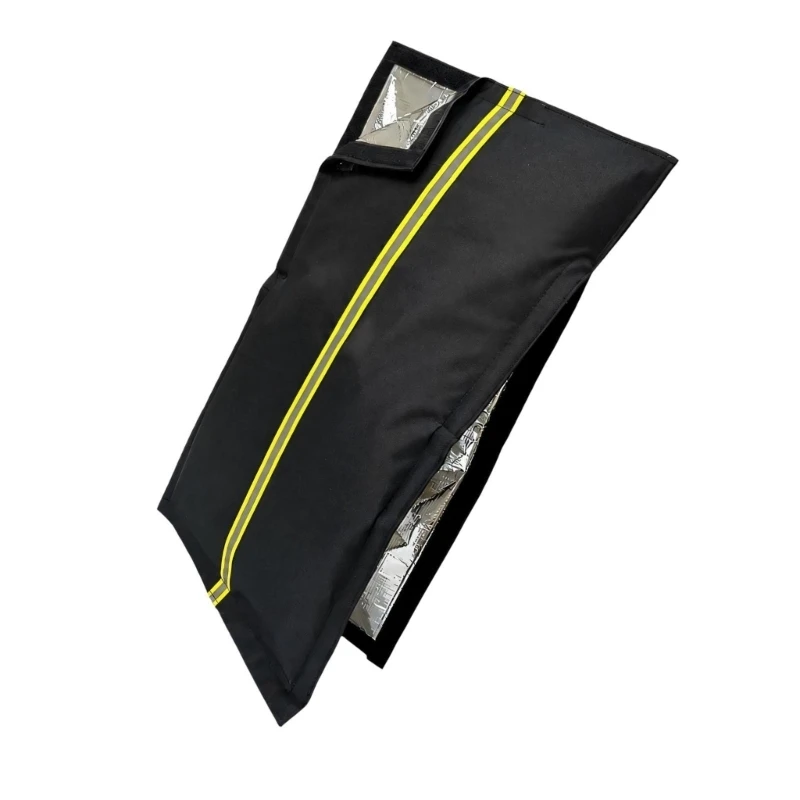 Insulated Outdoor Faucet Cover with Thickened Layer, Water-Resistant Fabric Shell, Reflective Trim, and Wide Hook-and-Loop KXRE