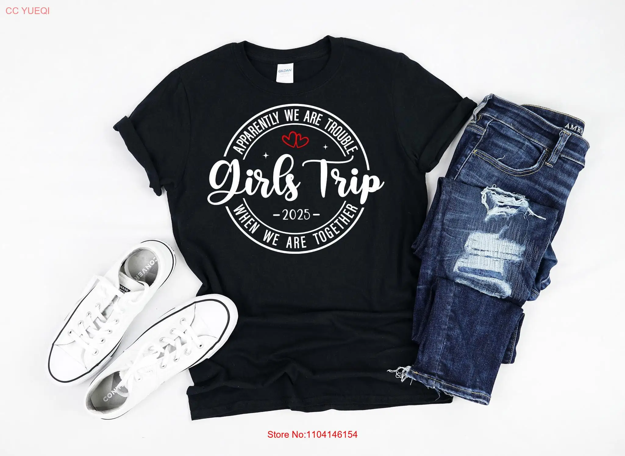 

Girls Trip 2025 T Shirt Weekend Night Out Camping Vacation long or short sleeves