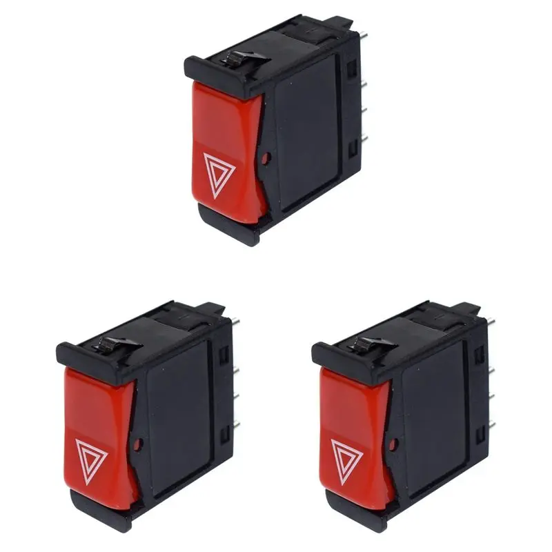 Steady 3X Warning Emergency Hazard Light Flasher Switch 1248200110 For W124 W201 W202 500E 300CE 400E 190E