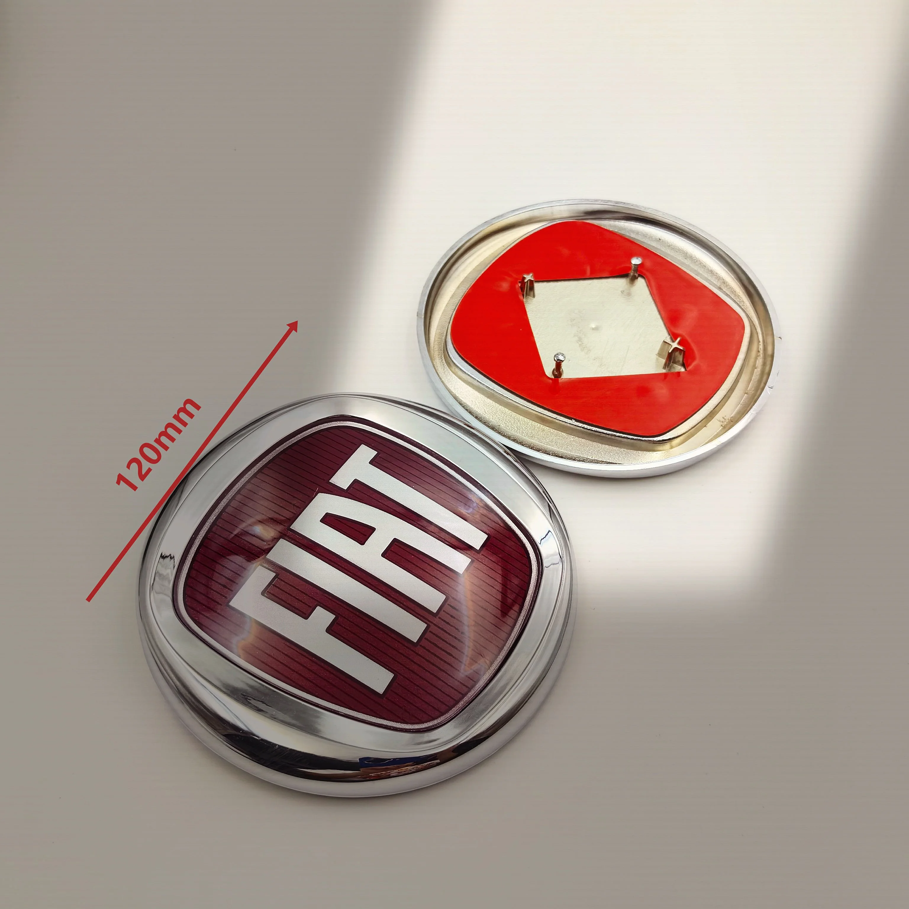 1PCS FIAT Emblem Car Front grill Rear Bumper tail door trunk Emblem 63mm 85mm 90mm 95mm 100mm 120mm 9cm 12cm 8.5cm 9.5cm 10cm