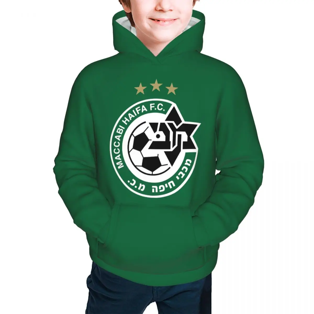 Israel MHFC Maccabi - Haifa Children's Pullover Hoodie Youth Sweatshirt Kids Casual Hooded Hoodies Youth Sportswear Tracksuit