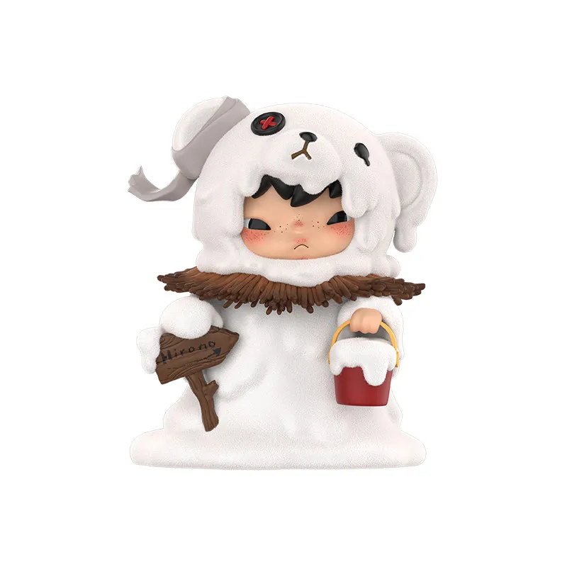 POP MART Hirono Snowman Figurine Series Whimsical Genuine Blind Box Toys Mystery Box Doll Guess Bag Cute Anime Action Figure
