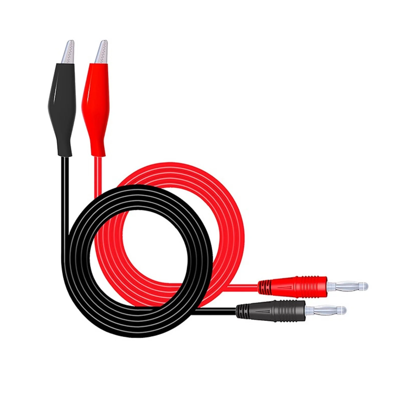 Flexible Test Wires Banana Clip Test Leads 4mm Banana Connector 500V 5A Rating Automotive Diagnostics 3 Ft 1 M