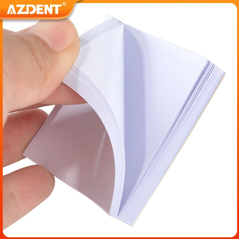 2x2‘’ 50 Sheets Dental Mixing Pad AZDENT Thickening White Cementing Paper Laboratory Cement Powder Mixing Paper Consumables