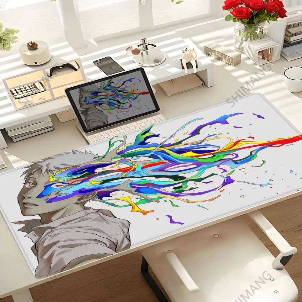 Anime The Summer Hikaru Died 90x40cm Big Thickened Mouse Pad Oversized Gaming Keyboard Notebook Table Mat For PC Computer Table