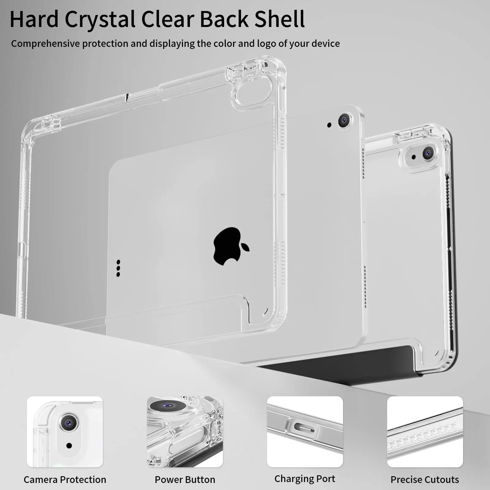 Case for iPad Mini Air Pro 1 2 3 4 5 6 7 8 9 10 11 8.3 9.7 10.2 10.5 10.9 11 12.9 13 Transparent Magnetic Auto Wake Sleep Cover