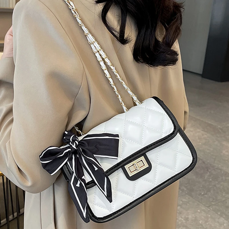 Lingge Chain Armpit Bag Women S New Single Shoulder Commuting Crossbody Bag