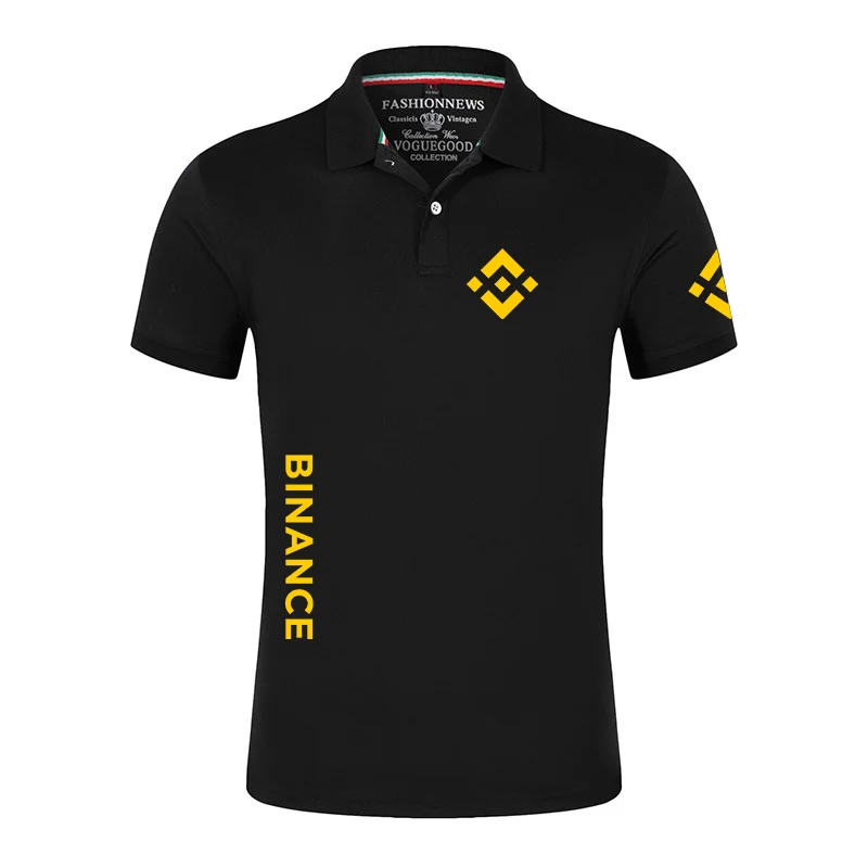 Binance Crypto 2022 Men's New Summer Hot Print Polos Shirts Casual Harajuku Cotton Comfortable Shorts Sleeves High Quantity Tops