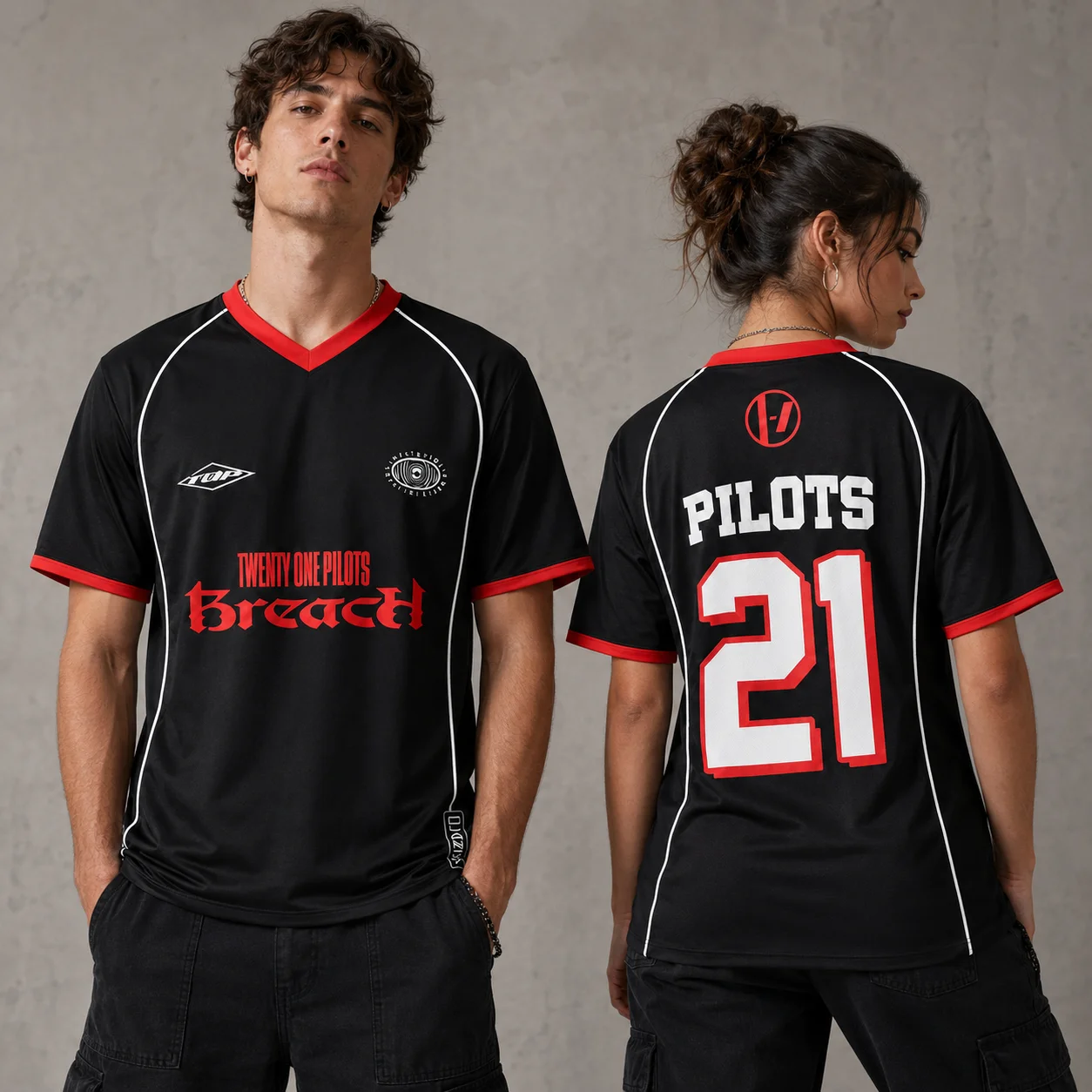 Vintage Rock Tour Soccer‑Style Jersey T‑Shirt Number 21 Graphic Print Unisex Short Sleeve Streetwear Loose Tee For Men Women
