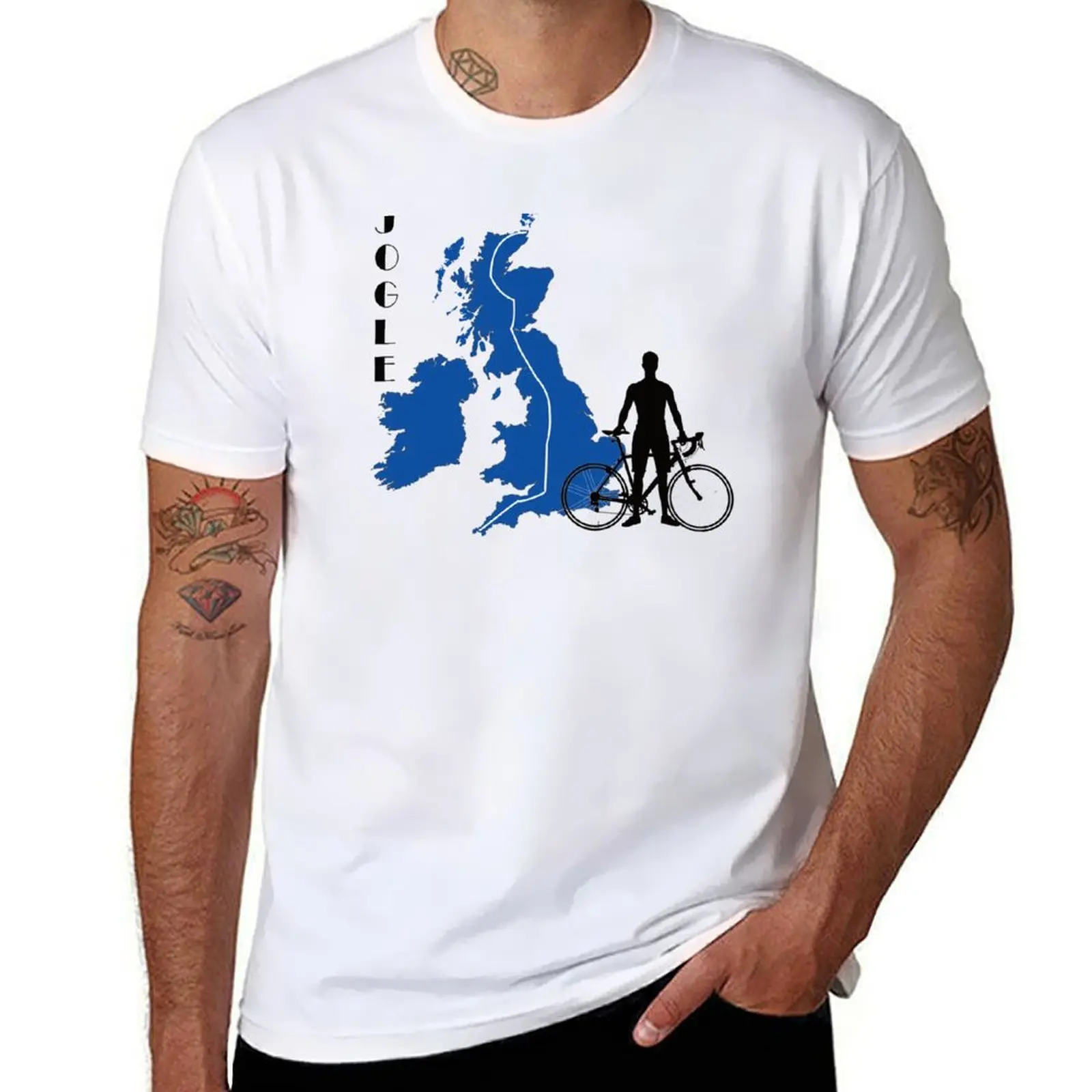 

JOGLE John O'Groats to Lands End(Blue/Black) T-Shirt t shirts for man pack cotton t shirts for man graphic funny T-Shirt