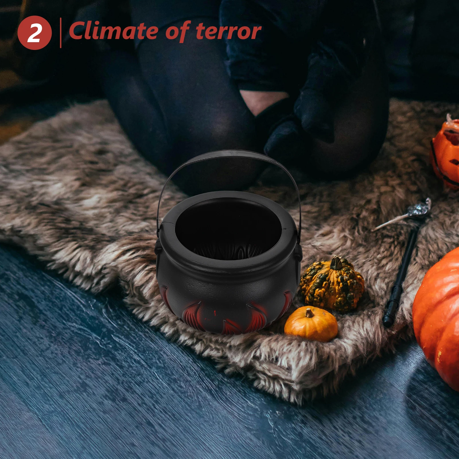 

Halloween Pumpkin Bucket Black Witch Flame Sweet Holder Kids Party Decoration Spooky Candy Container Trick Or Treat Gift