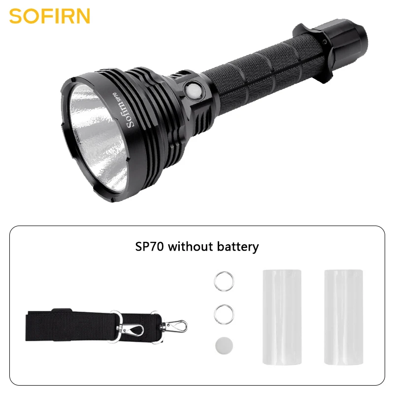 Sofirn SP70 Ultra bright 26650 LED Flashlight High Power 5500LM Tactical 18650 Light XHP70.2 With ATR 2 Groups Ramping