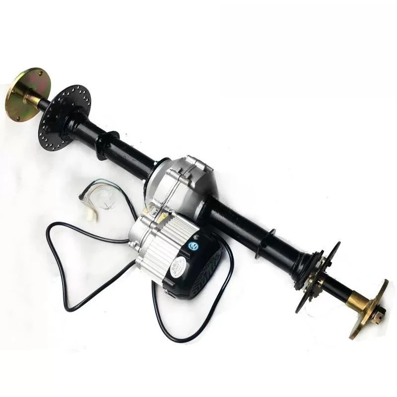 48V 500W Differential-Hinterachse 90cm mit Motor für Elektro-Dreirad Quad Kart Umbau