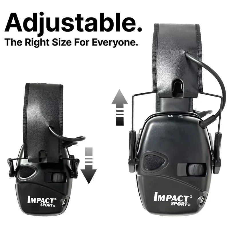 Protezioni acustiche tattiche, cuffie elettroniche, paraorecchie per amplificazione del suono da caccia, caschi auricolari antirumore per il tiro