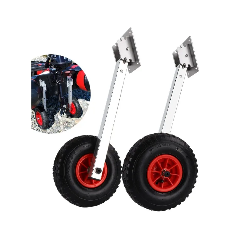 For Trailer Below 3 Meters Marine Fishing Boat Rubber Boat Inflatable Stern Wheel Bearingless Simple Small Trailer