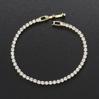 Fashion 2.5mm Zirconia Tennis Bracelet for Women Crystal Charm Designer Tennis Thin Chain Bracelet on Hand Wedding Jewelry KC128 3