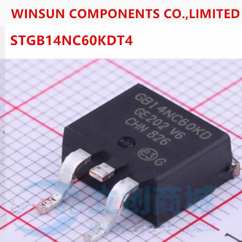 

(10 шт.) 100% новый импортный оригинальный STGB14NC60KDT4 GB14NC60KD TO-263N канальный IGBT транзистор 600 В 25 А
