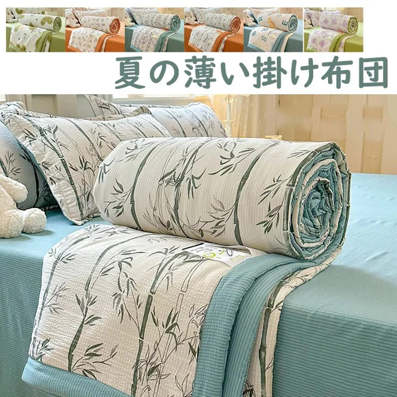 

Cotton Couple Single Thin Comforter Quilted Spring Summer Bed Quilt Soft Duvet Queen Blankets Comfortable Washable Double Quilts