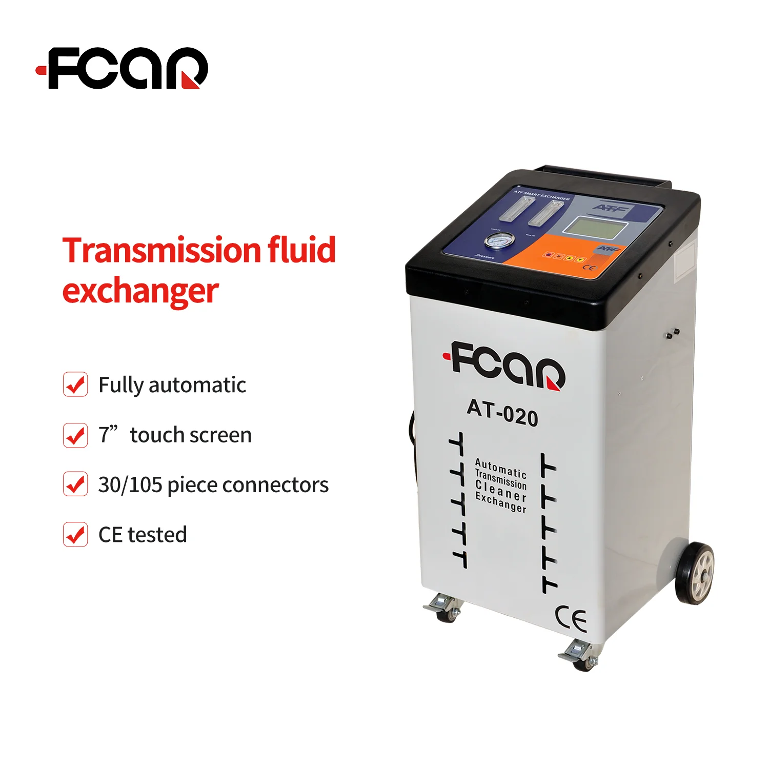 

Fcar AT-020 Auto Transmission Fluid Exchanger With 7 Inch Touch Screen Smart Professional Oil Changing Equipment Working Fast