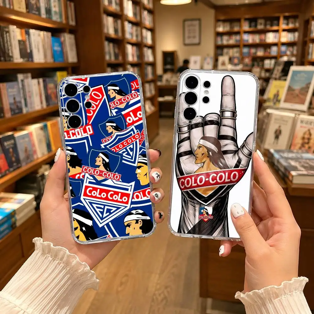 Club Social Y Deportivo Colo-Colo Phone Case For Samsung S25,S24,S21,S22,S21,S20,S10,S9Ultra,Plus,Fe,Lite Transparent Cover