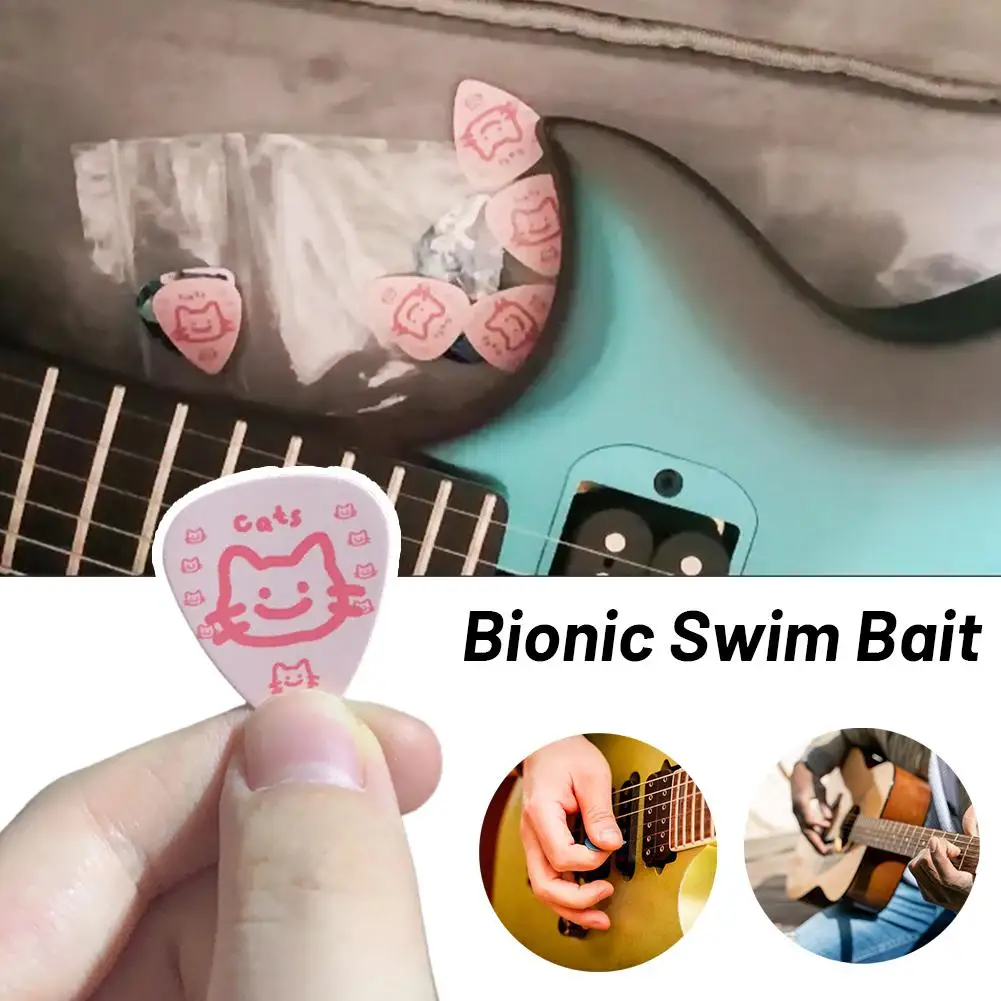5Pcs Lovely Kawaii Guitar Picks Premium Smooth Material for Electric Acoustic Bass Guitar Instrument Accessories