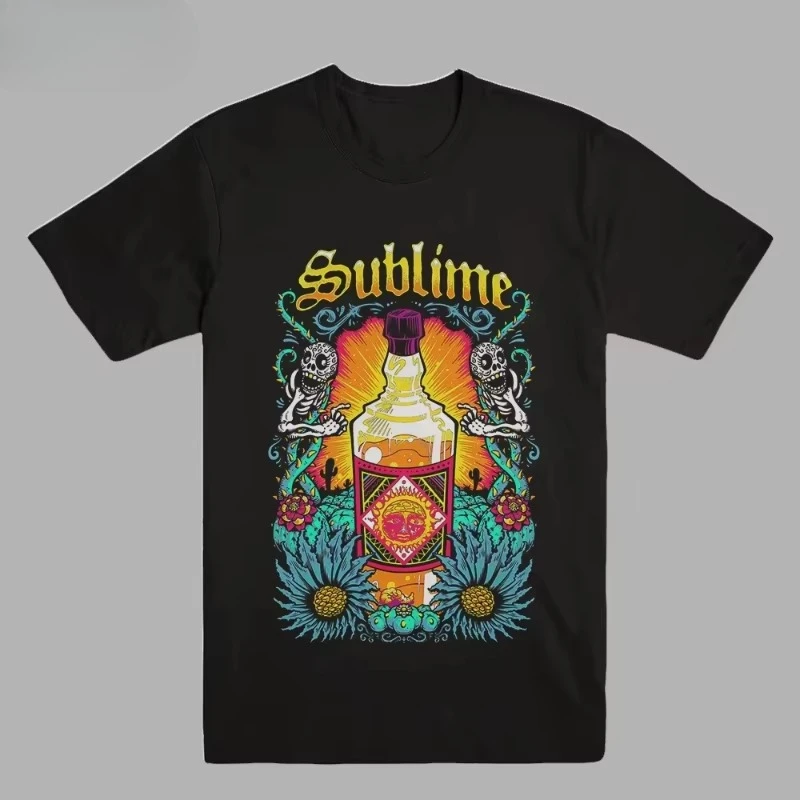 

2025 Summer punk rock American hip-hop new Cotton breathable short-sleeved men's and women's sailor neck top T-shirt