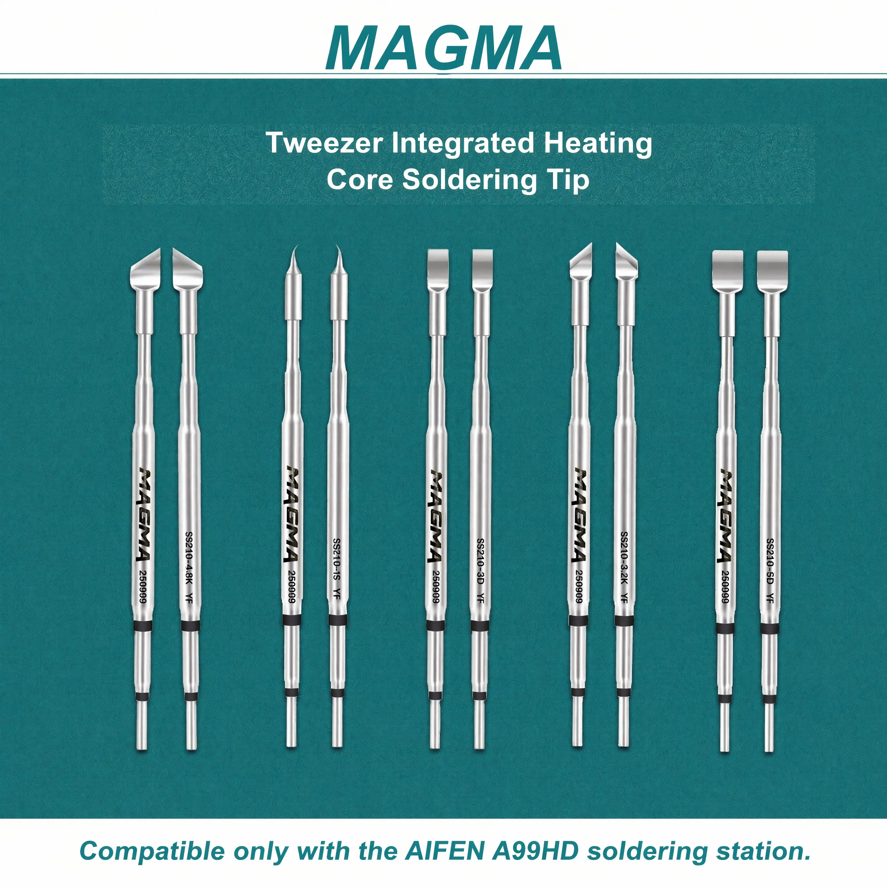 AIFEN-A99HD Tweezers Tips Compatible With 210 Tweezers Handle Soldering Station Soldering iron Tweezers 210 Tips.