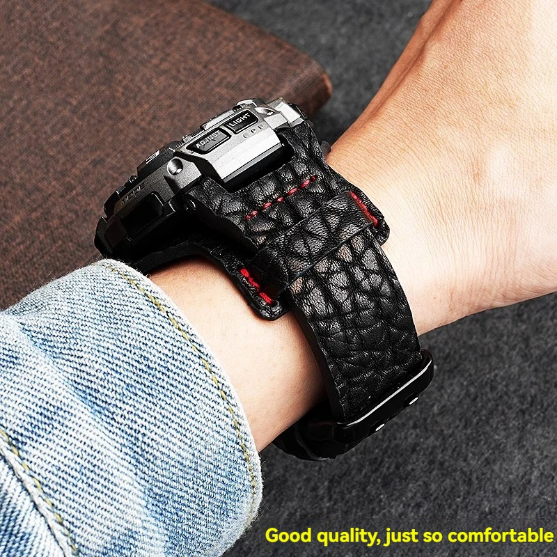 GWG-B1000 correa de reloj modificada para Casio Big Mud King tercera generación GWG-B1000-1A/3A/1A4 correa de reloj de cuero deportivo para hombre