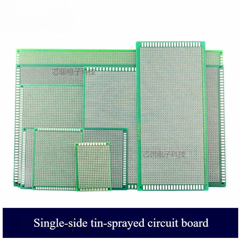 Single side tinning PCB Circuit board Green oil glass fiber test Hole board welding circuit board 9X15 10X15 6X8CM