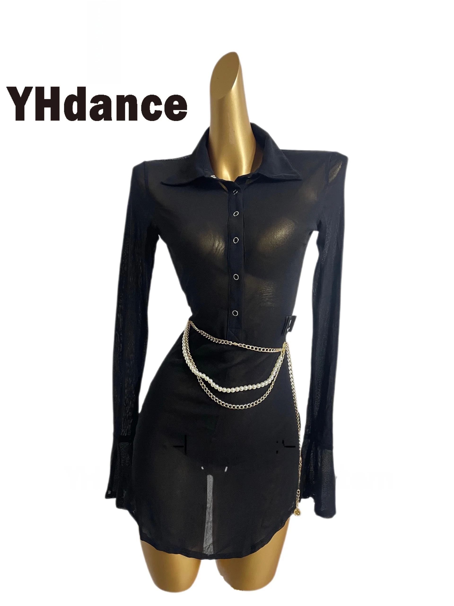 

Юбка YHDANCE для занятий латинскими танцами, orm, irt Me, дышащая утягивающая одежда для тренировок по танцам с цепочкой на талию