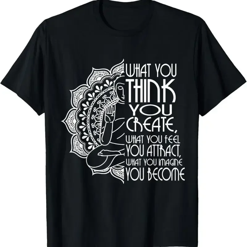 Law Of Attraction Spiritual Buddha Meditation Men Yoga T Shirt