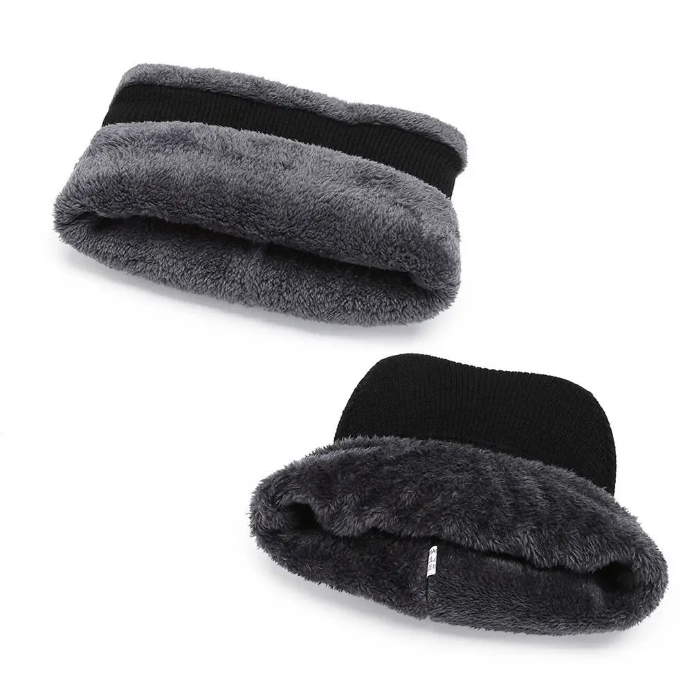 Fashion Breathable Winter Warm Hat Knitted Beanie Plus Fleece Warm Scarf Caps Cold Protection Skullies Beanies Hat Women