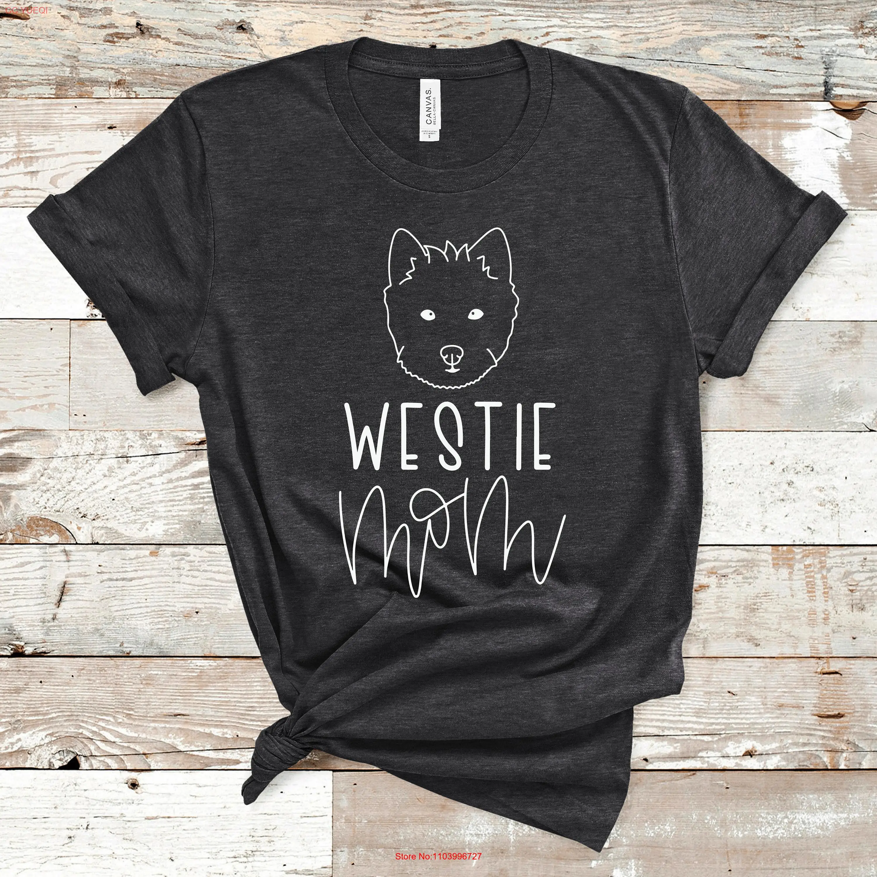 

Футболка Westie Mom Terrier Dog Love Dogs s for Fur Mama Lover Rescue с длинными или короткими рукавами