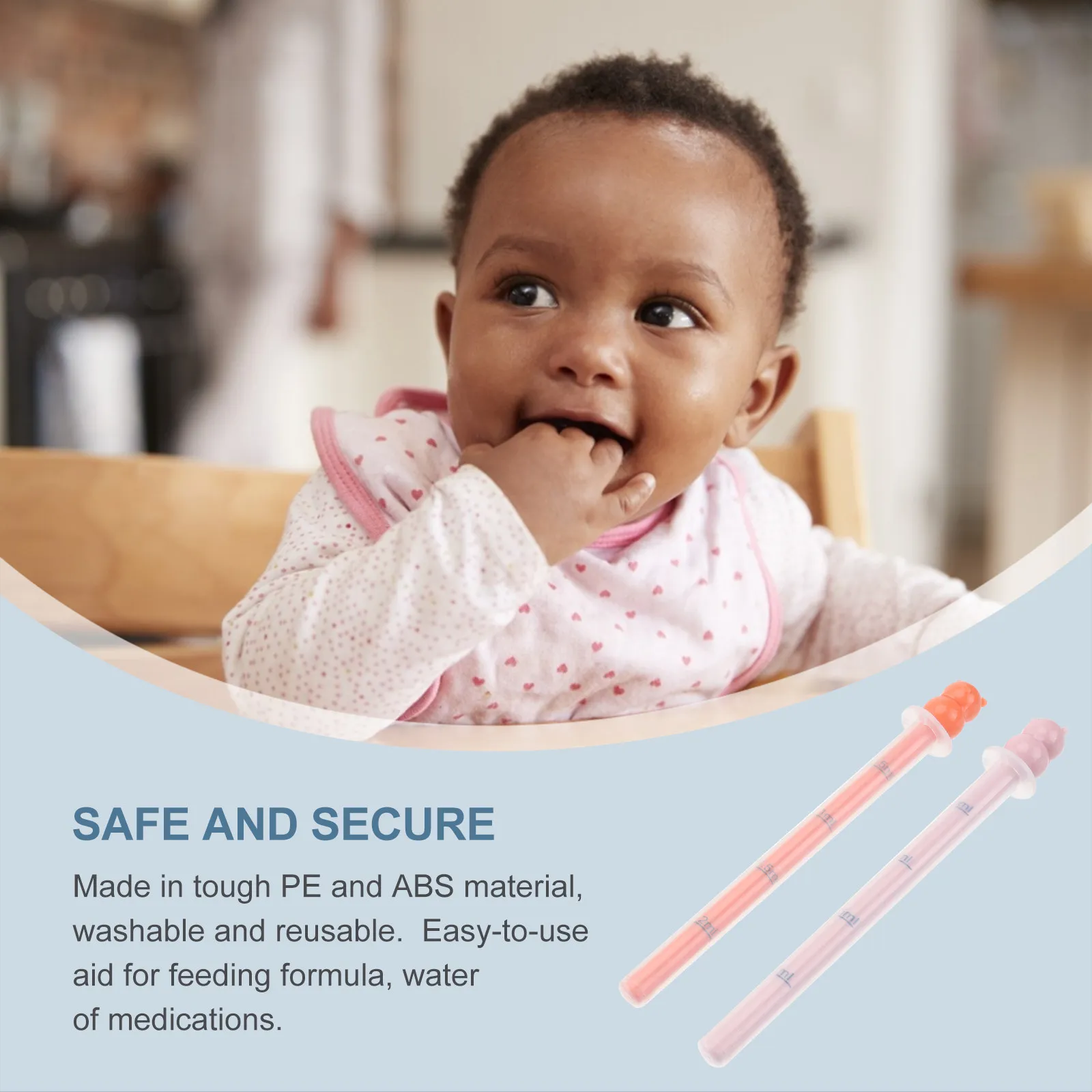 2Pcs Baby Medicines Feeder Cylinder Reusable Water Medicine Feeding Tool Scale Medicine Feeding Bottle Random Color