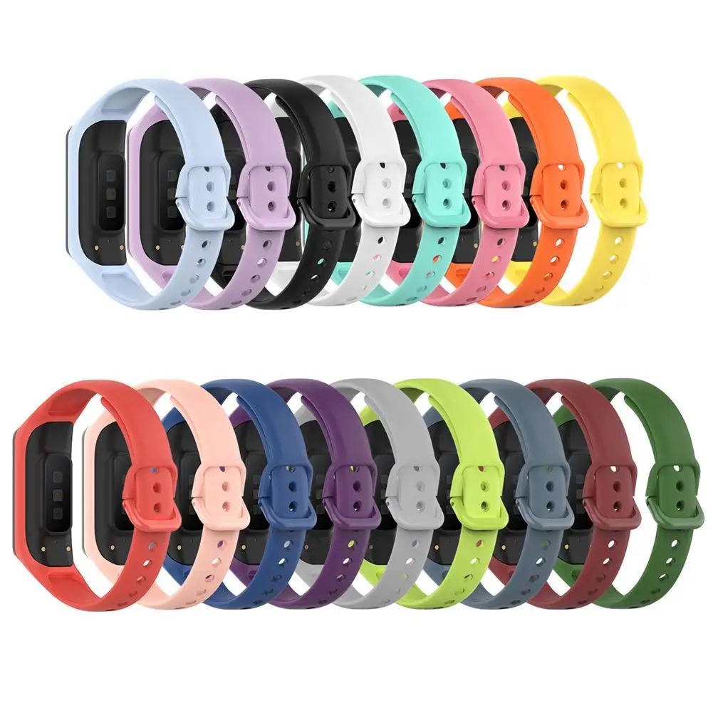 1pcs Replacement Watchband Sweat-proof Comfortable Soft Silicone Strap Compatible For Samsung Galaxy Fit2 R220