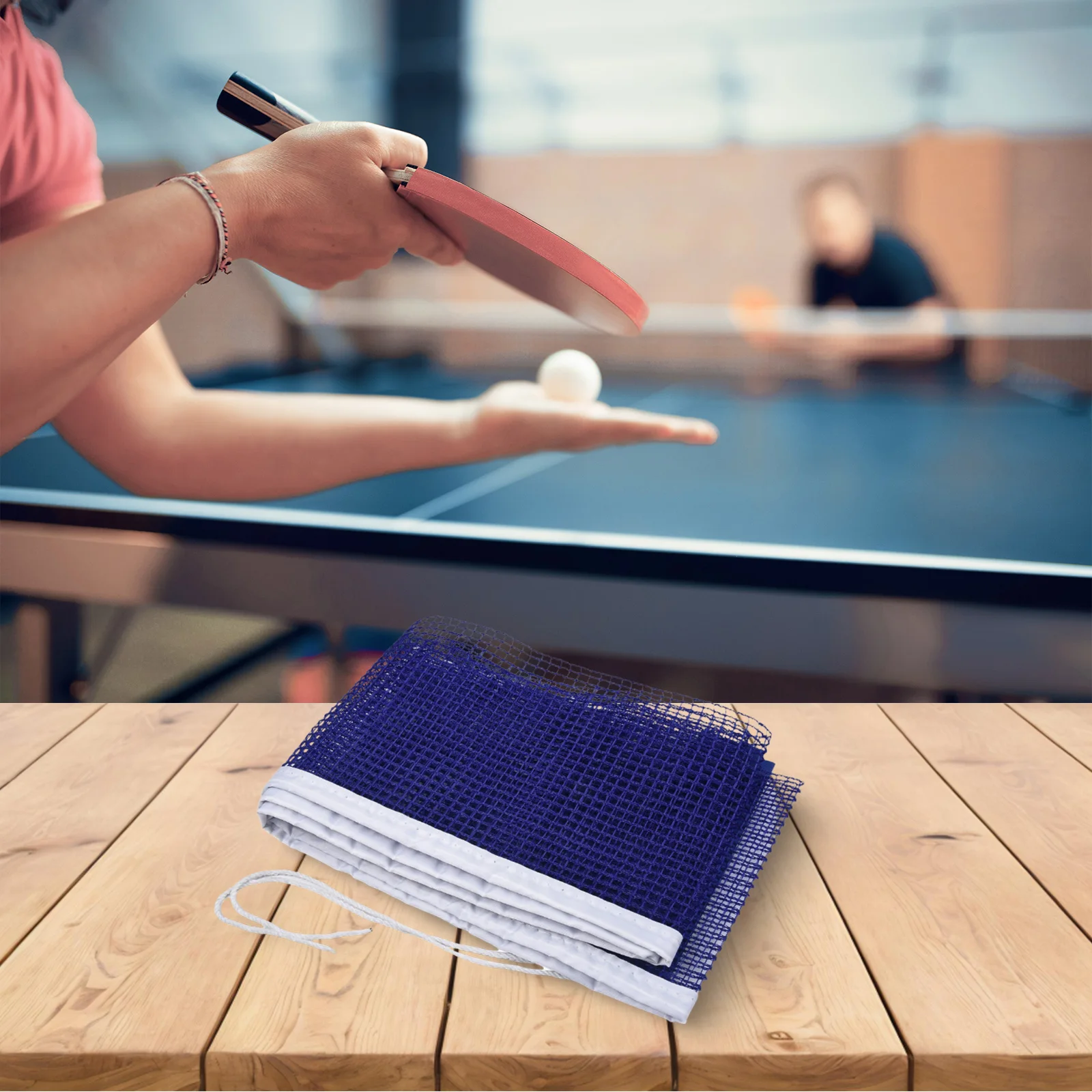 Red de tenis de mesa para jugar, Kit de reemplazo de rejilla portátil de poliéster, equipo deportivo de equipo de malla fuerte