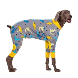 Dinosaur Print Pajamas For Dogs Cotton Jumpsuit Dog Female Dog Clothes For Large Dogs Girl Boy Overalls For Dogs Pet Products