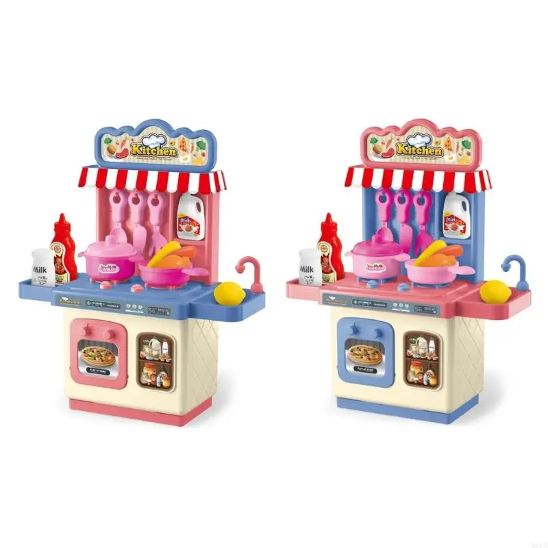 

Organized Play Kitchen with Storage Solution for Tidy Game Space Realistic Play