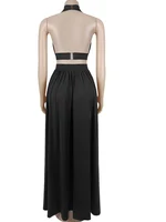 Robe longue sexy unie à volants et dos nu Kricessen pour femme, idéale pour les soirées et les sorties nocturnes 6