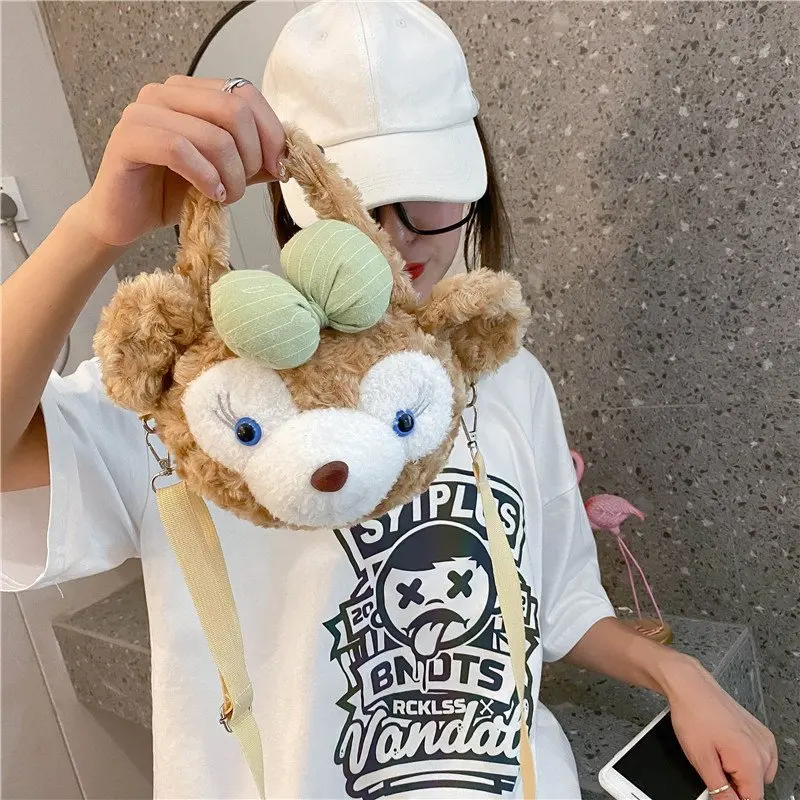 23cm Disney Plush Crossbody Bag Kawaii StellaLou Duffy Bear Women Cartoon Shoulder Bag Makeup Girls Cute Purse Handbags Gift