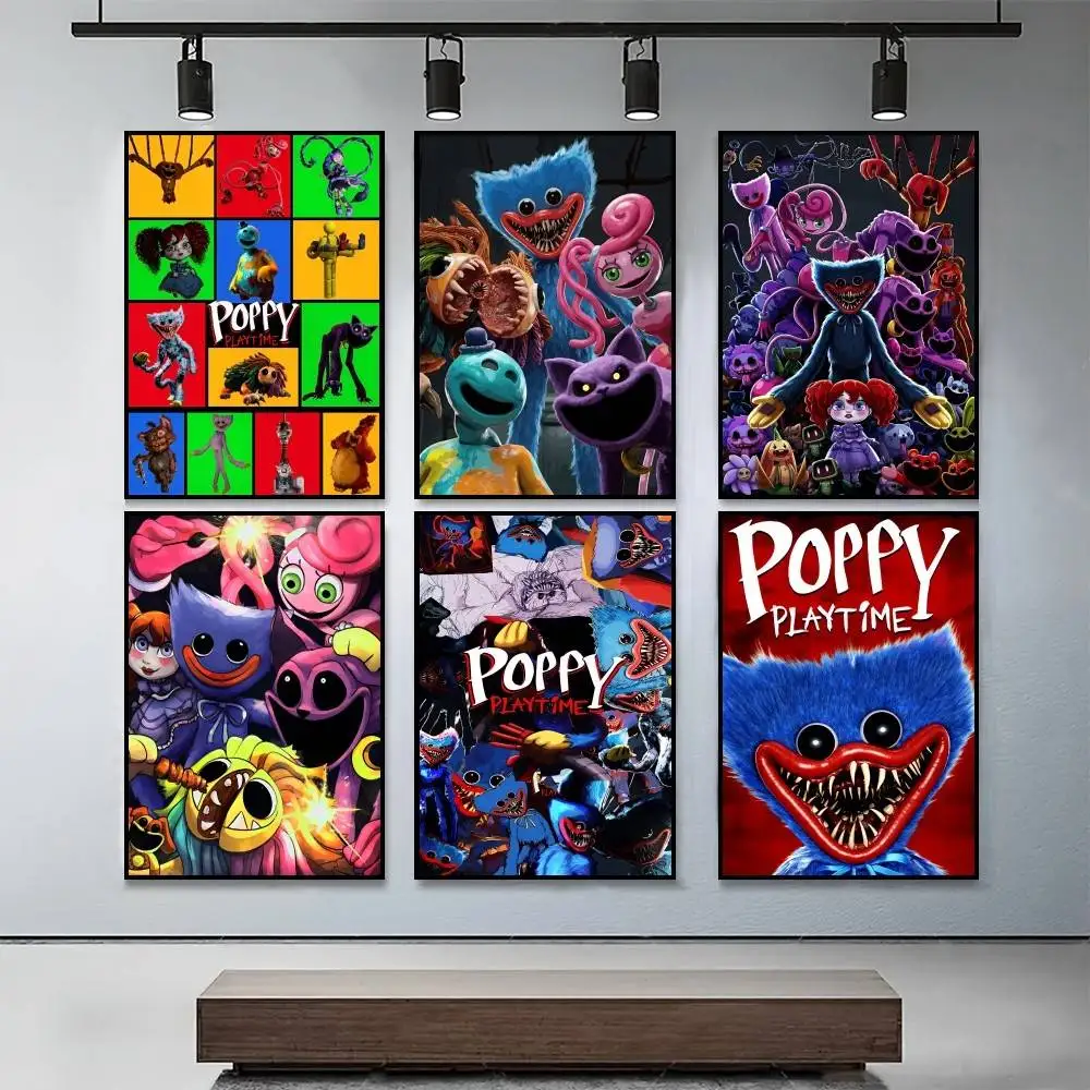 Pôster decorativo de anime p-poppy p-play t-time, decoração para quarto, casa, adesivo de parede, impressões, pintura, sala de estar, escritório, mais vendido