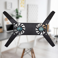 USB Laptop Cooler Pad Base Bottom Anti-slip Portable Laptop Cooling Base Cradle Foldable USB Power Supply for Universal Computer