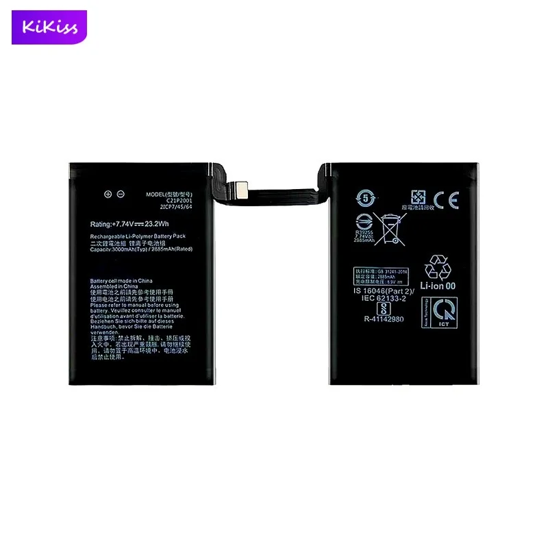 C21P2001 Mobile Phone Battery For ASUS ROG Phone 5 5S Pro 4Pro 5SPro ZS673KS I005DA I005DB 3000mAh Real Capacity