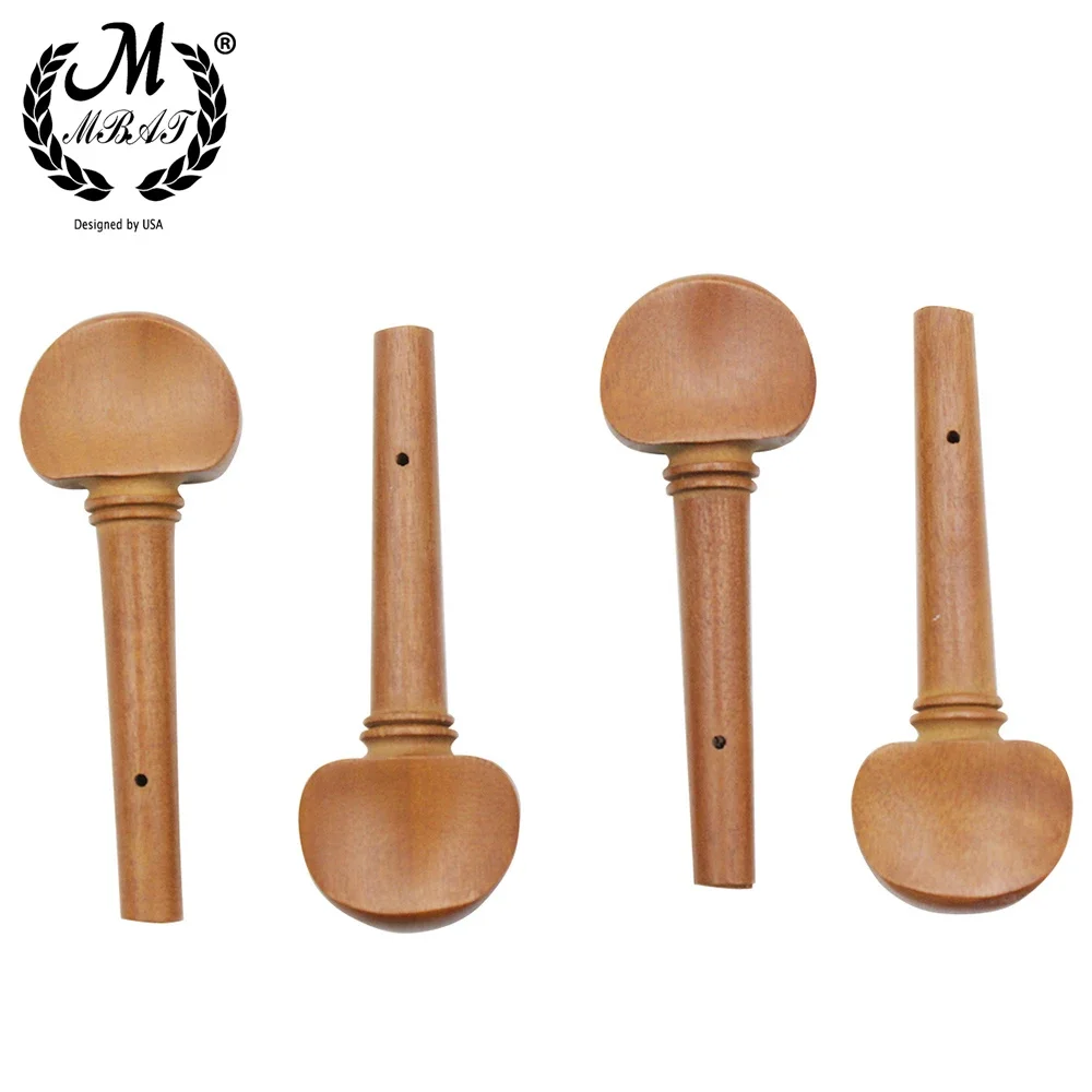 

M MBAT 4Pcs Violin Tuning Pegs Endpin Jujube Wood 4/4 Fiddle Violin Accessories Tuning Peg String Instrument Replacement Parts